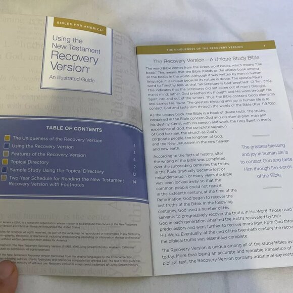 The New Testament Recovery Version Study Bible - Slipcase and Insert 1991 Excell - Picture 12 of 13